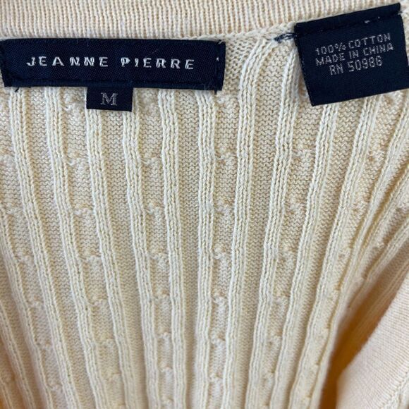 Jeanne Pierre Matching Cardigan and Tan Top Sweater Size M EUC - Picture 7 of 8